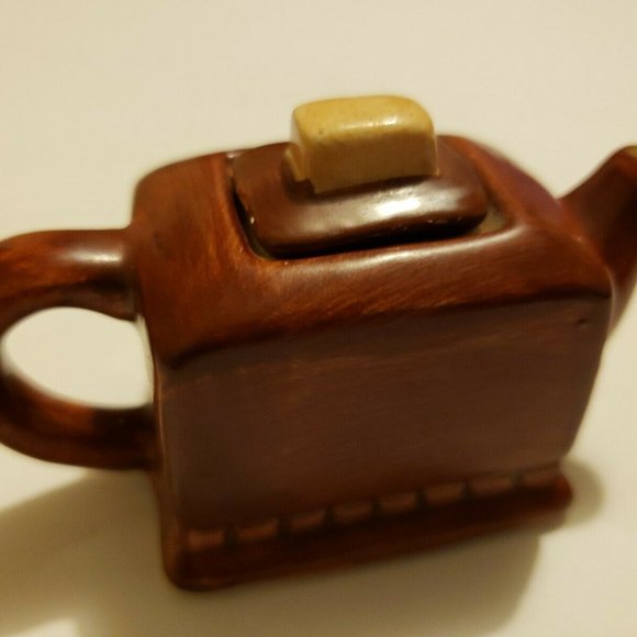 Mini Teapot Figurine Clock Youngs China 1998 - Picture 2 of 12
